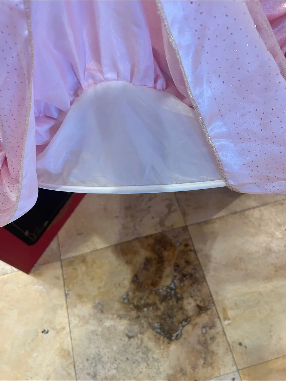 Girls Sleeping Beauty Pink Princess Ruched Tulle Dress size 7/8